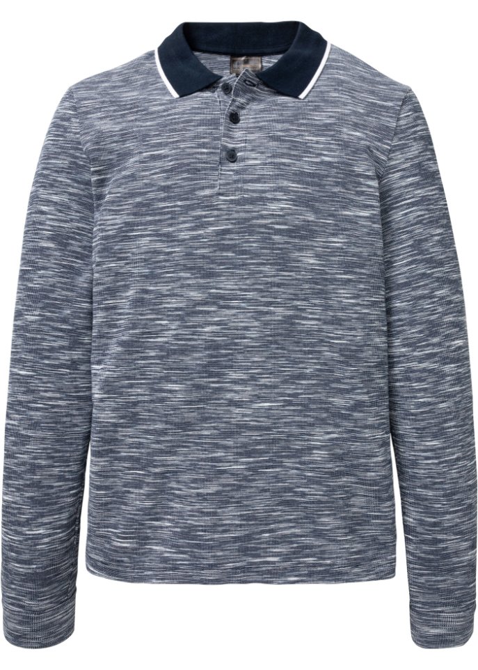 Langarmshirt mit Polokragen