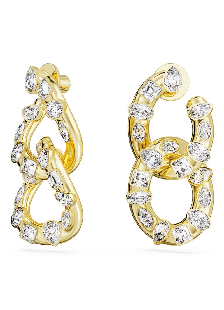 Swarovski Dextera gold-plated stud earrings