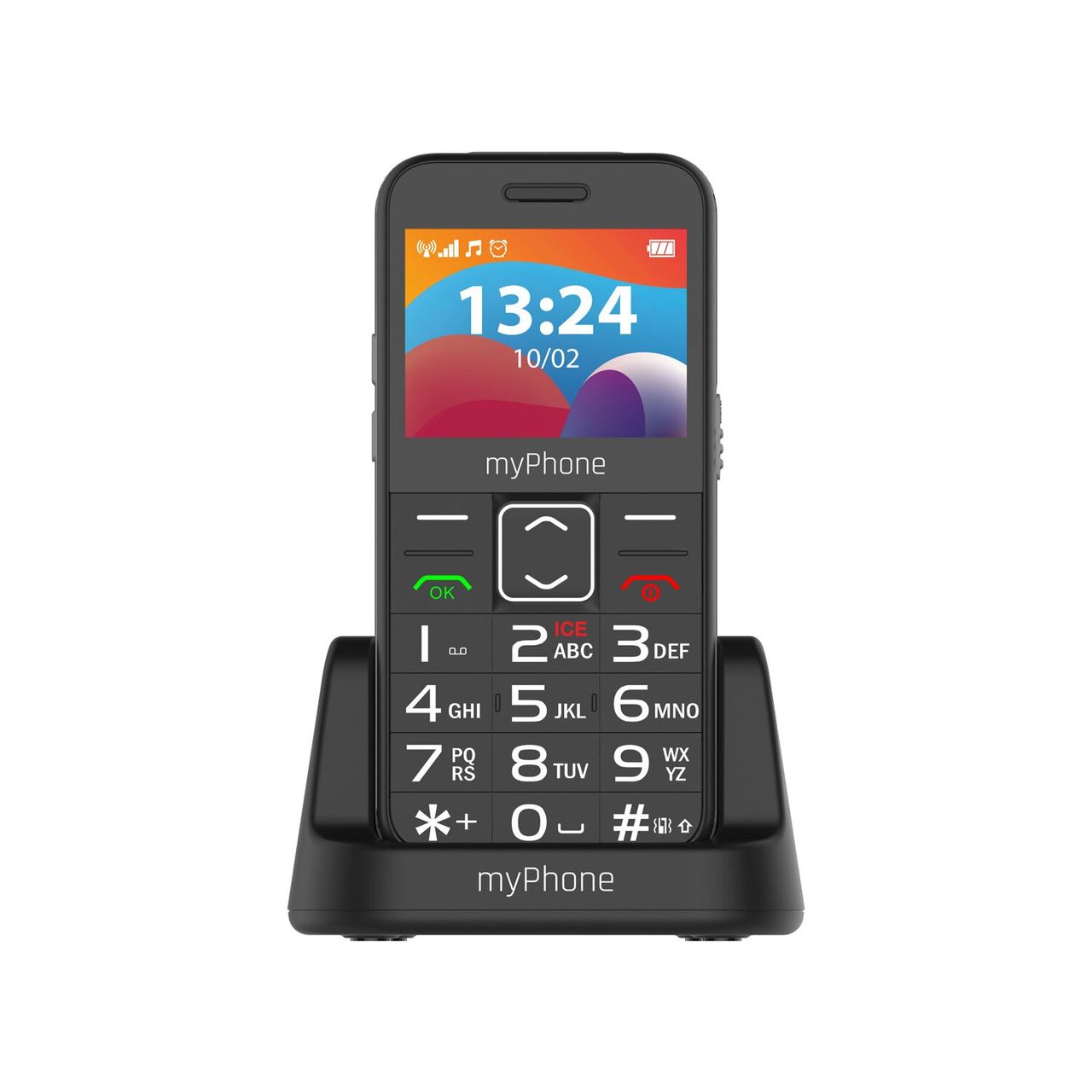 MyPhone Halo 3 LTE Mobiltelefon, 1400 mAh, 4G LTE, SOS-Taste und Taschenlampe Schwarz