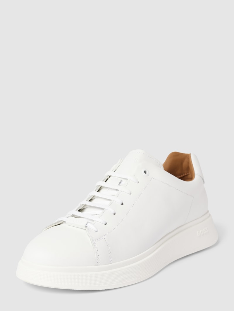 Sneaker mit Label-Details Modell 'Bulton' in weiß