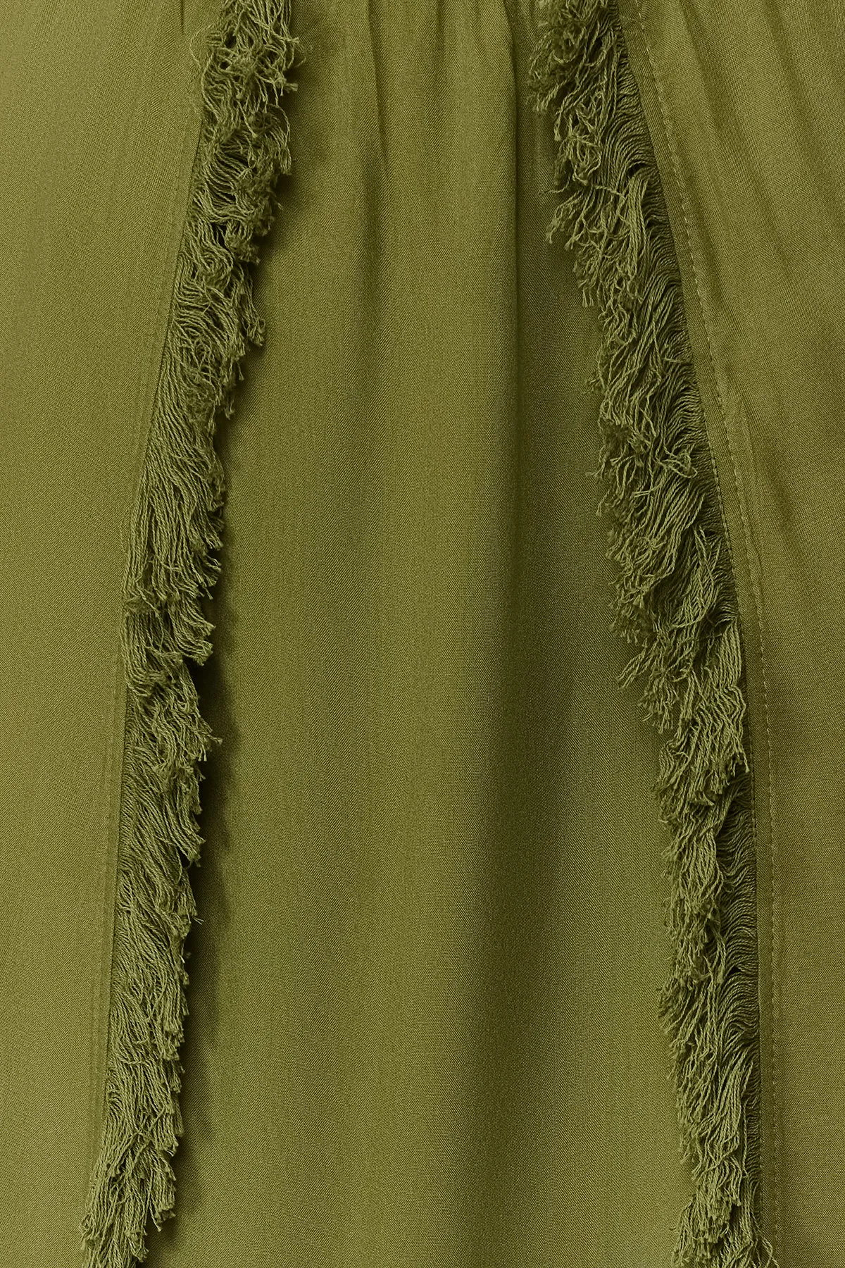 Trendyol Collection  Khakifarbener Maxi-Rock mit gewebten Quasten TBESS21ET0133