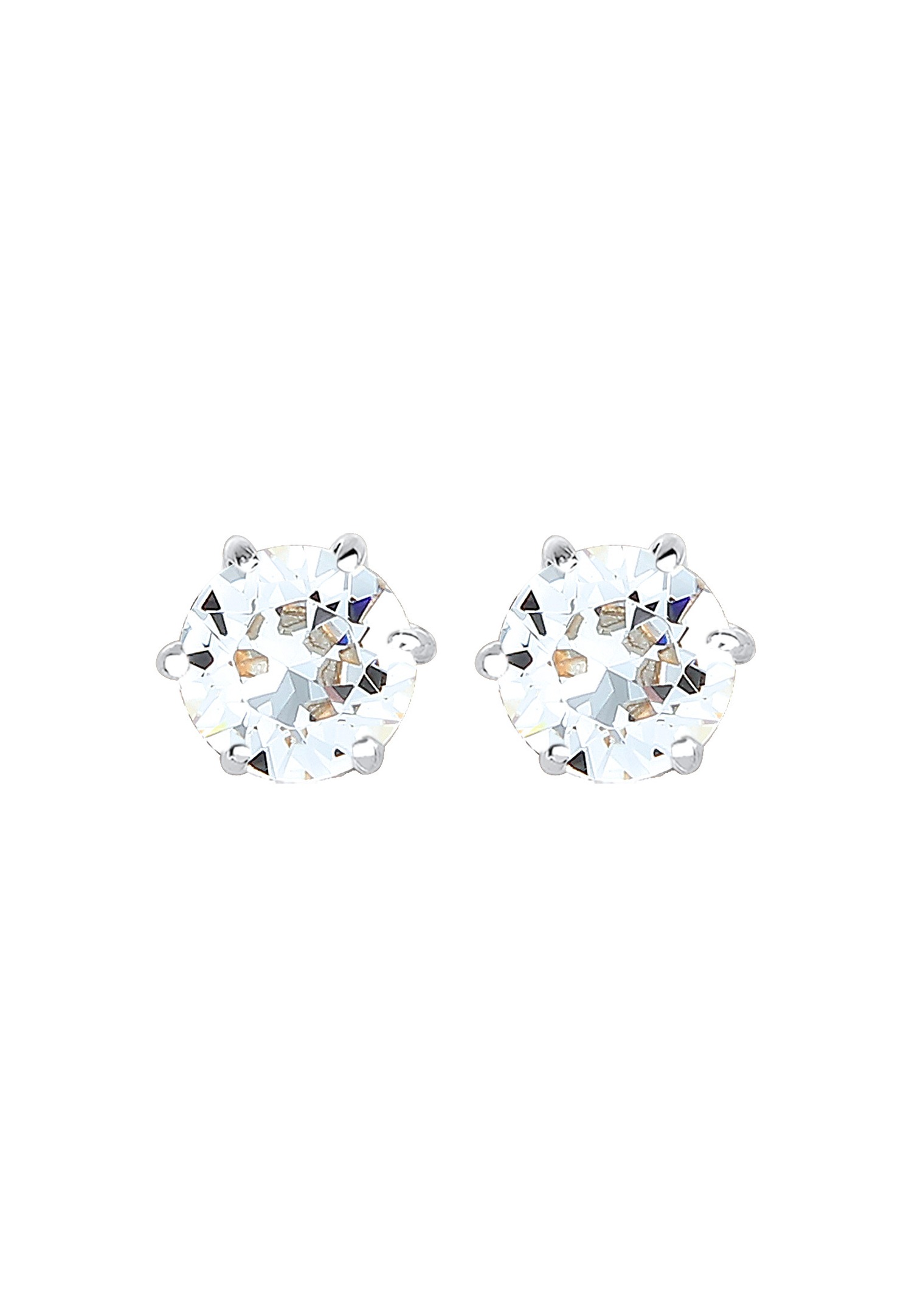 Orecchini a lobo classici rotondi scintillanti da donna Elli con cristalli in argento sterling 925
