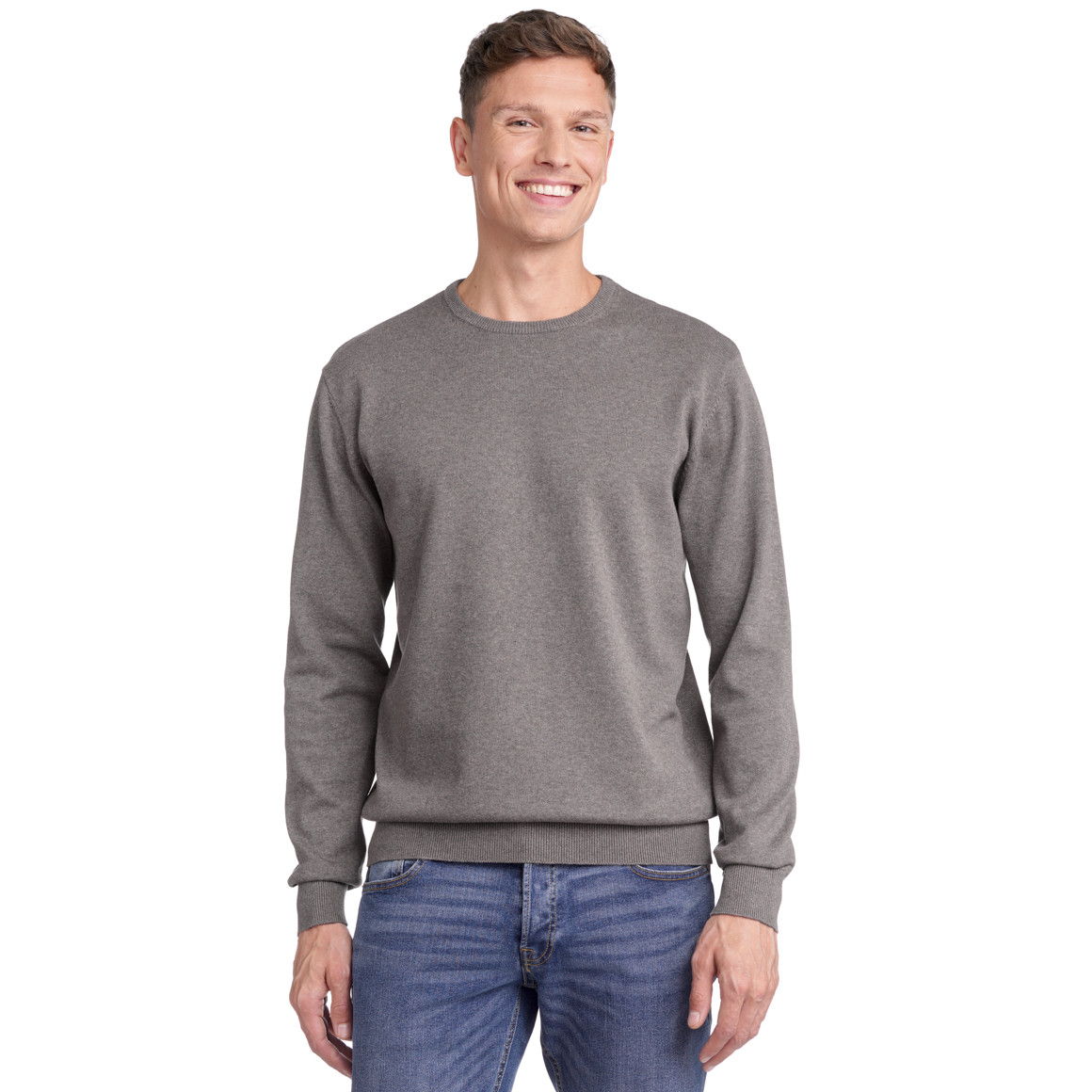 Herren Feinstrickpullover mit Rundhals
