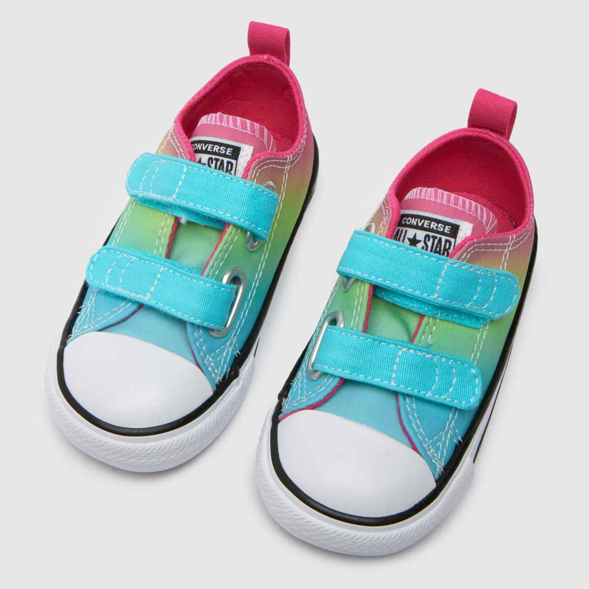 Converse multifärgade all star lo 2v flickor småbarnsskor