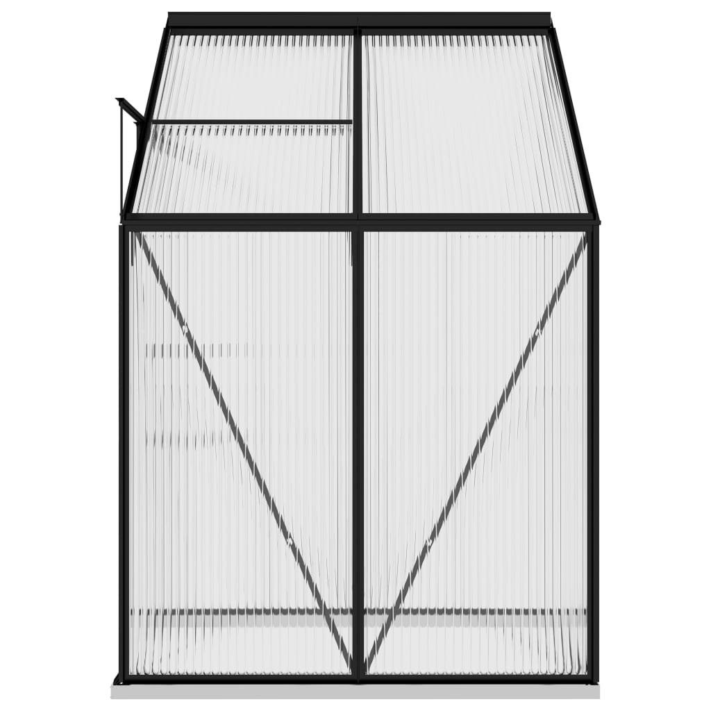 vidaXL Gewächshaus Gewächshaus Anthrazit Aluminium 2,7 m³