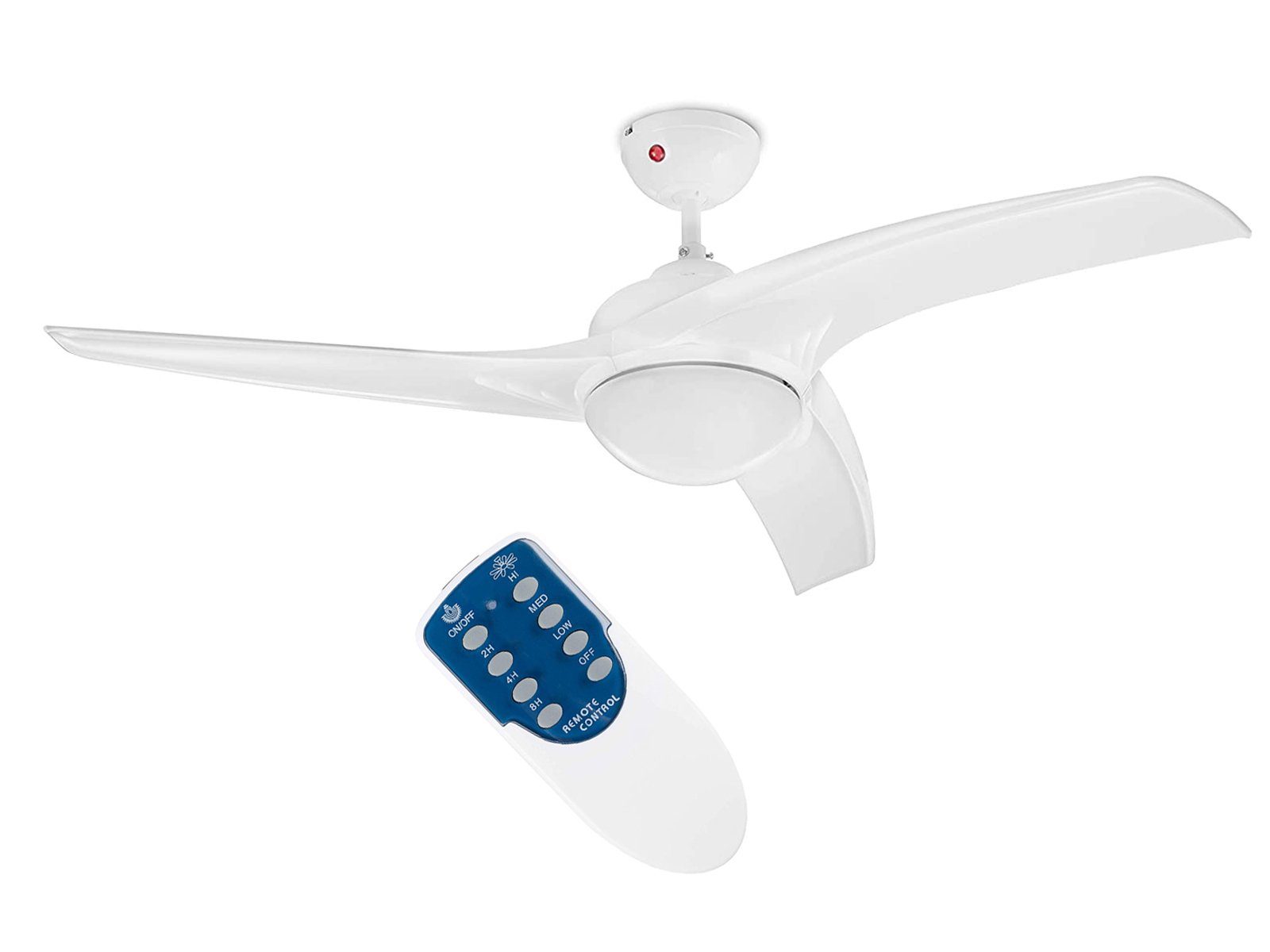 Tristar Deckenventilator, mit Licht & Fernbedienung LEISE, Ø132cm groß, Raumlüfter Winterbetrieb