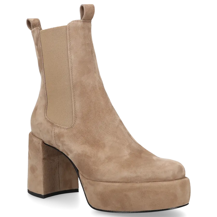 305 SOBE - Chelsea Boots HOOTER Veloursleder - beige