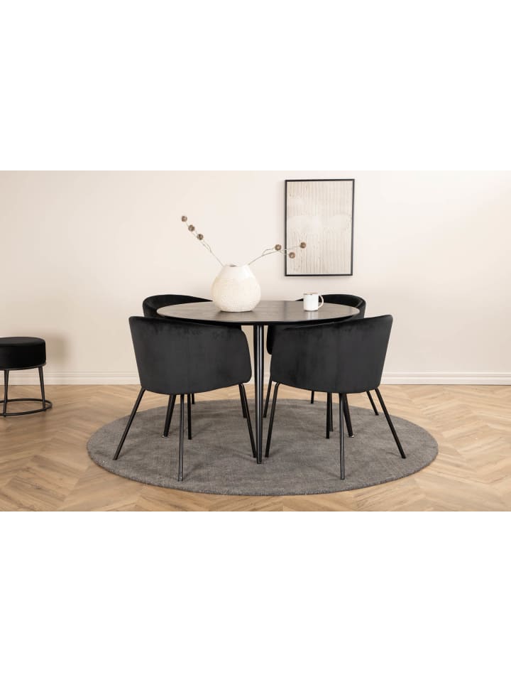 ebuy24 Essgruppe Dipp 28 (5-teilig) Schwarz 115 x 115 cm günstig kaufen onesize