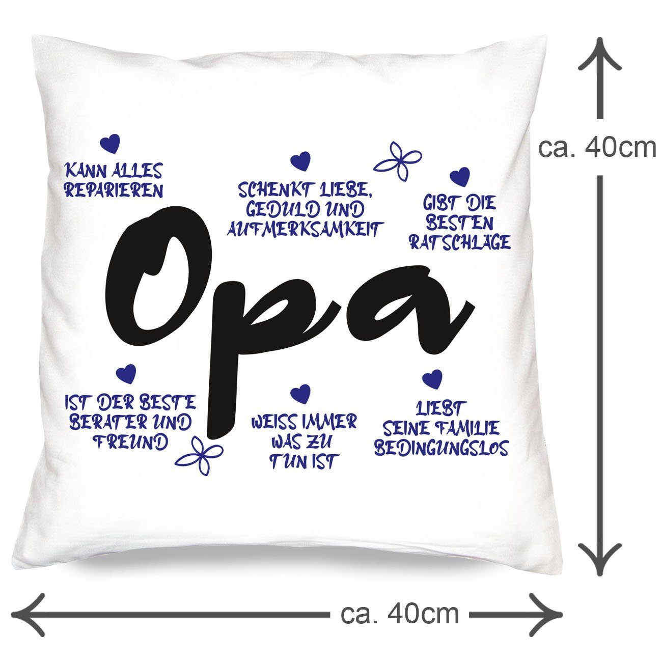 Soreso® Dekokissen Geschenk für Oma und Opa Weihnachten Kissen-Set Weihnachtsgeschenk, Geschenk-Set
