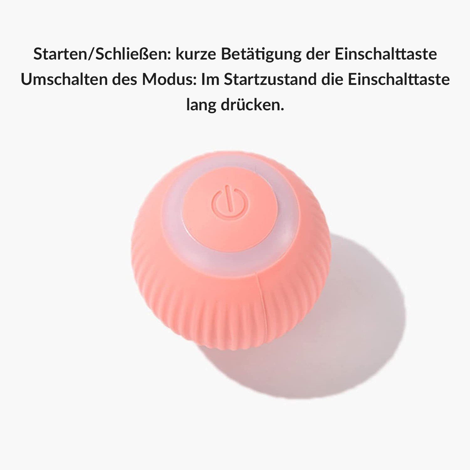 Tier-Intelligenzspielzeug Interaktives Katzenspielzeug Ball, Katzenball mit LED-Licht, USB Wiederaufladbares, 360° Selbstdrehender Elektrisch Ball für Katzen