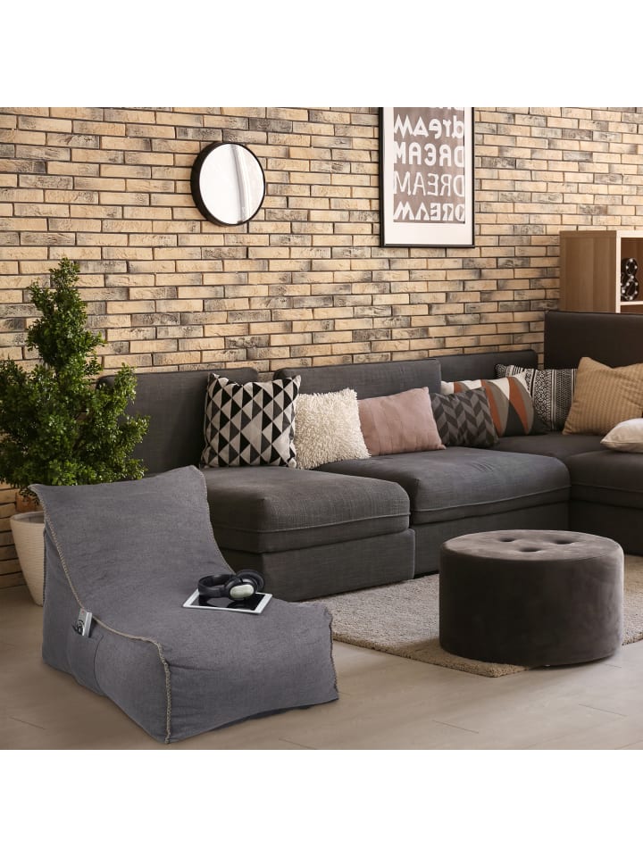 relaxdays Sitzsack in Grau günstig kaufen onesize