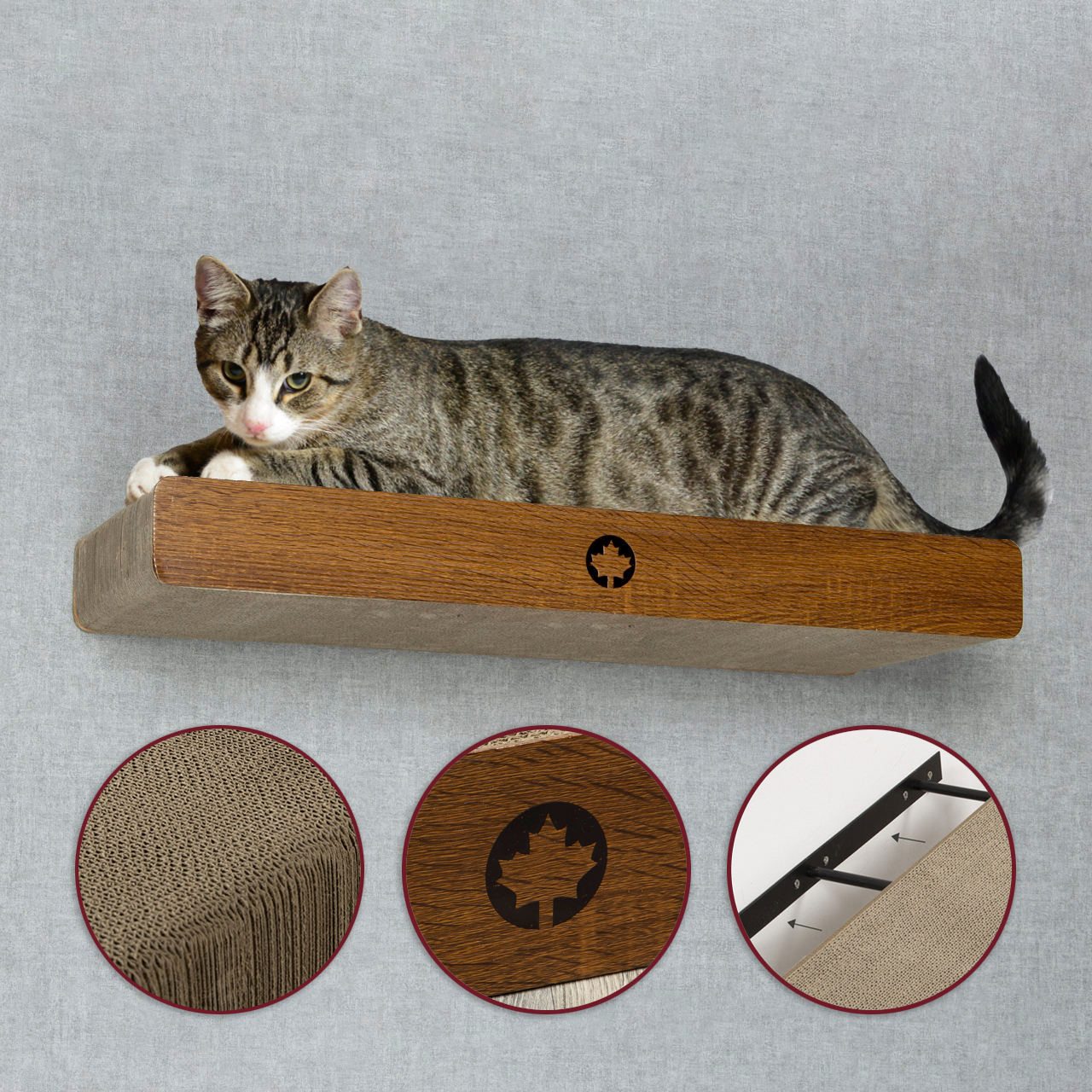Canadian Cat Company Kratzbäume Canadian Cat Company Kratzbrett Cloud für die Wand braun