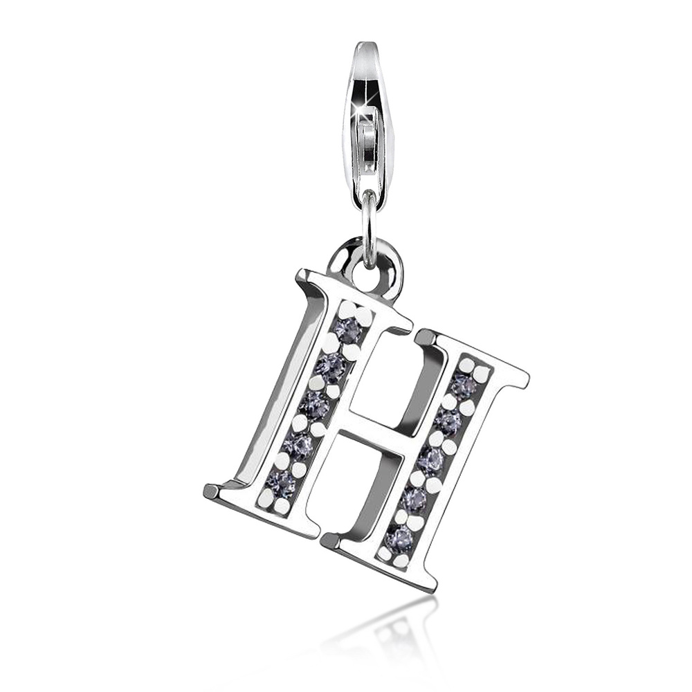 Nenalina Nenalina Amulette Charm lettre Pendentif individuel et personnalisé en argent 925 Pendentif