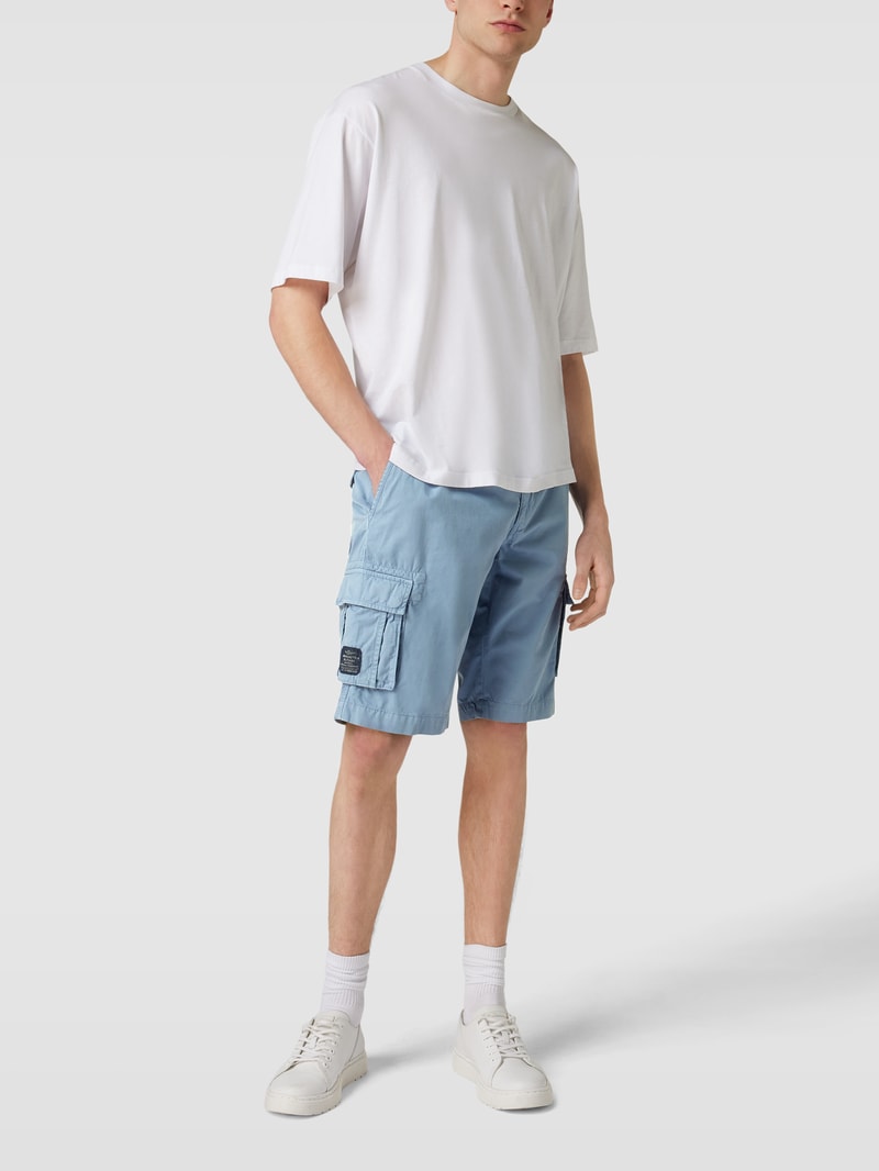 Cargoshorts mit Label-Patch Modell 'Aero' in mittelgrau