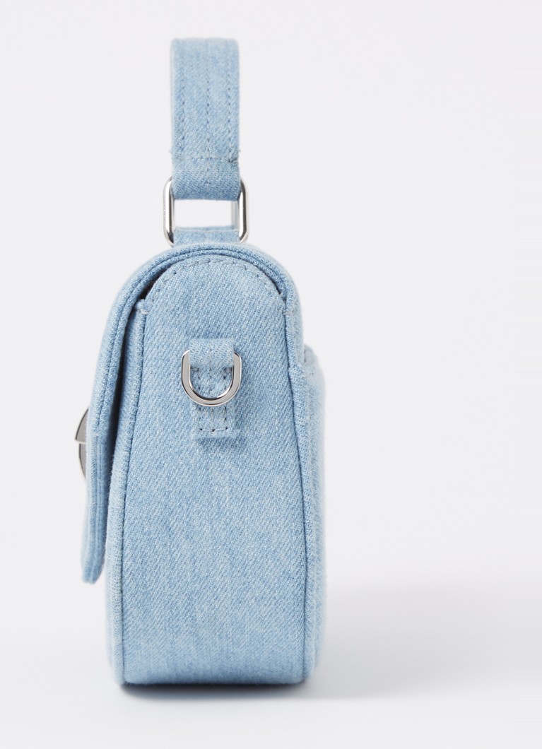 ba&sh Sign S Denim-Handtasche mit abnehmbarem Schulterriemen