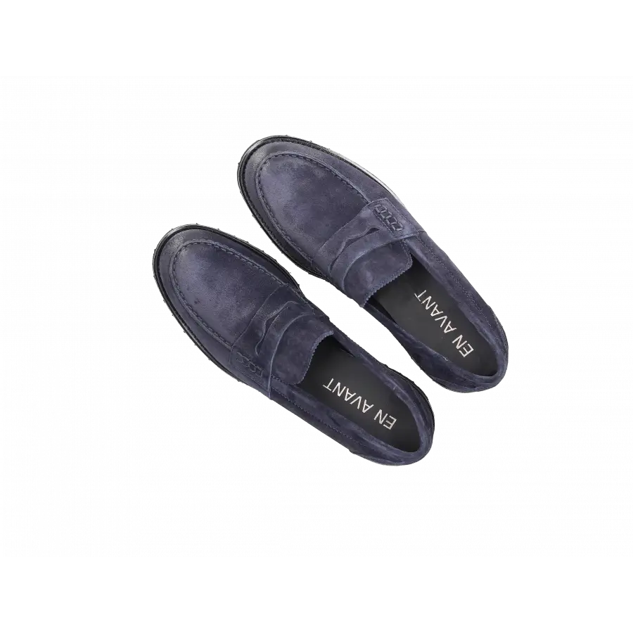 EN AVANT - Loafer 529-01 Veloursleder - blau