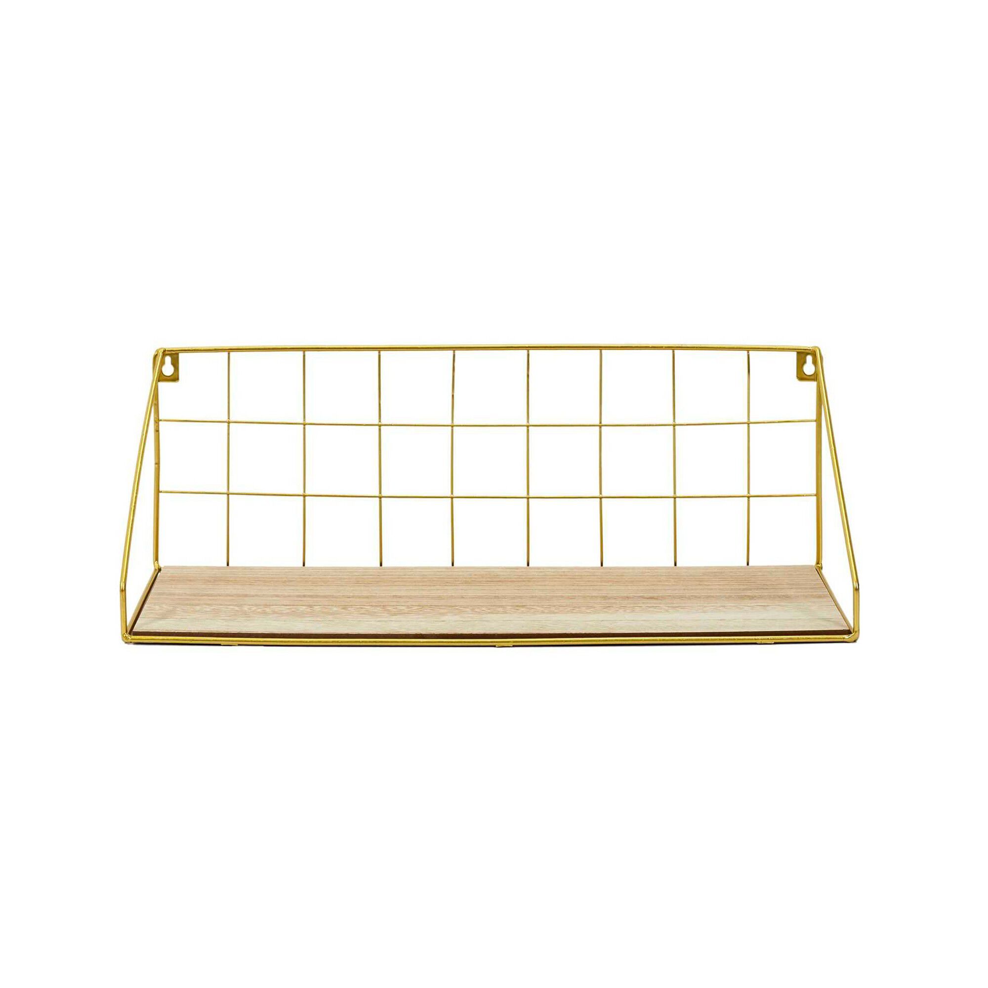 Etagère filaire métal et bois – 1 tablette