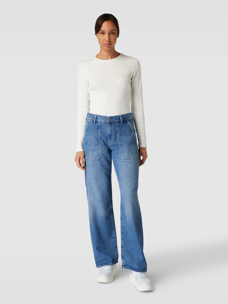 Longsleeve mit Rundhalsausschnitt in offwhite