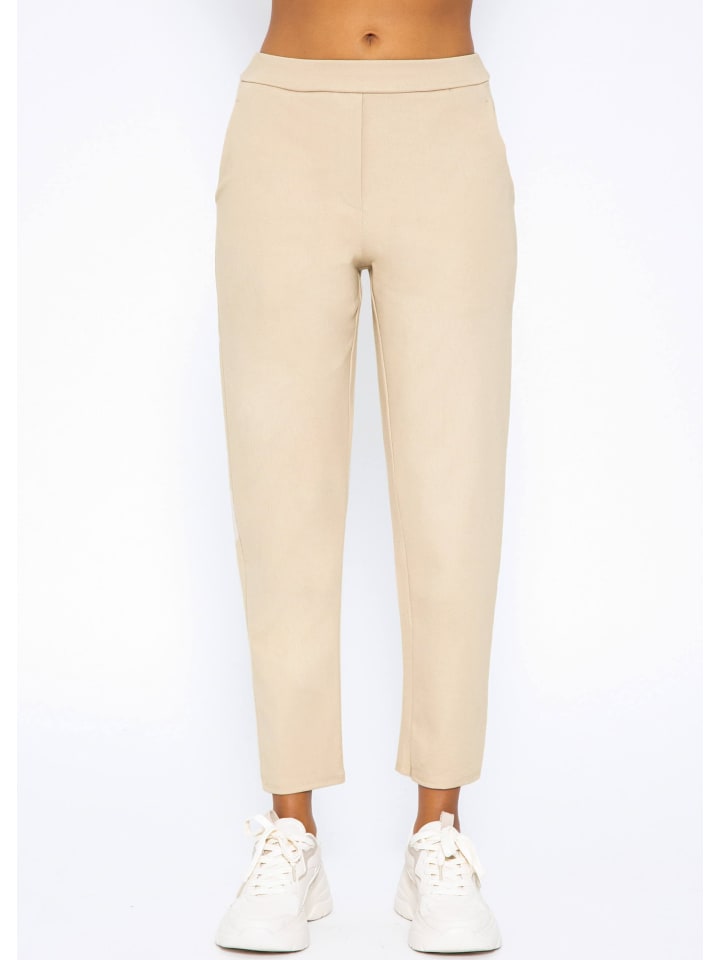 SASSYCLASSY Jersey Chinos in beige günstig kaufen