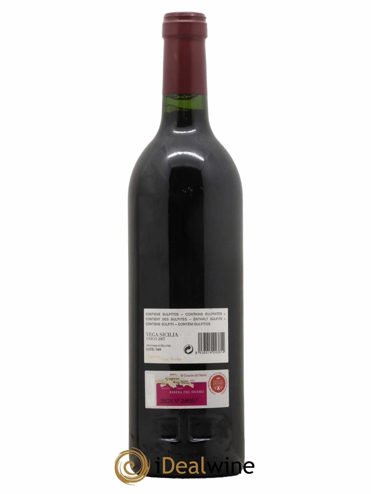 Ribera Del Duero DO Vega Sicilia Unico Famille Alvarez  2007 - Lot de 1 Bouteille