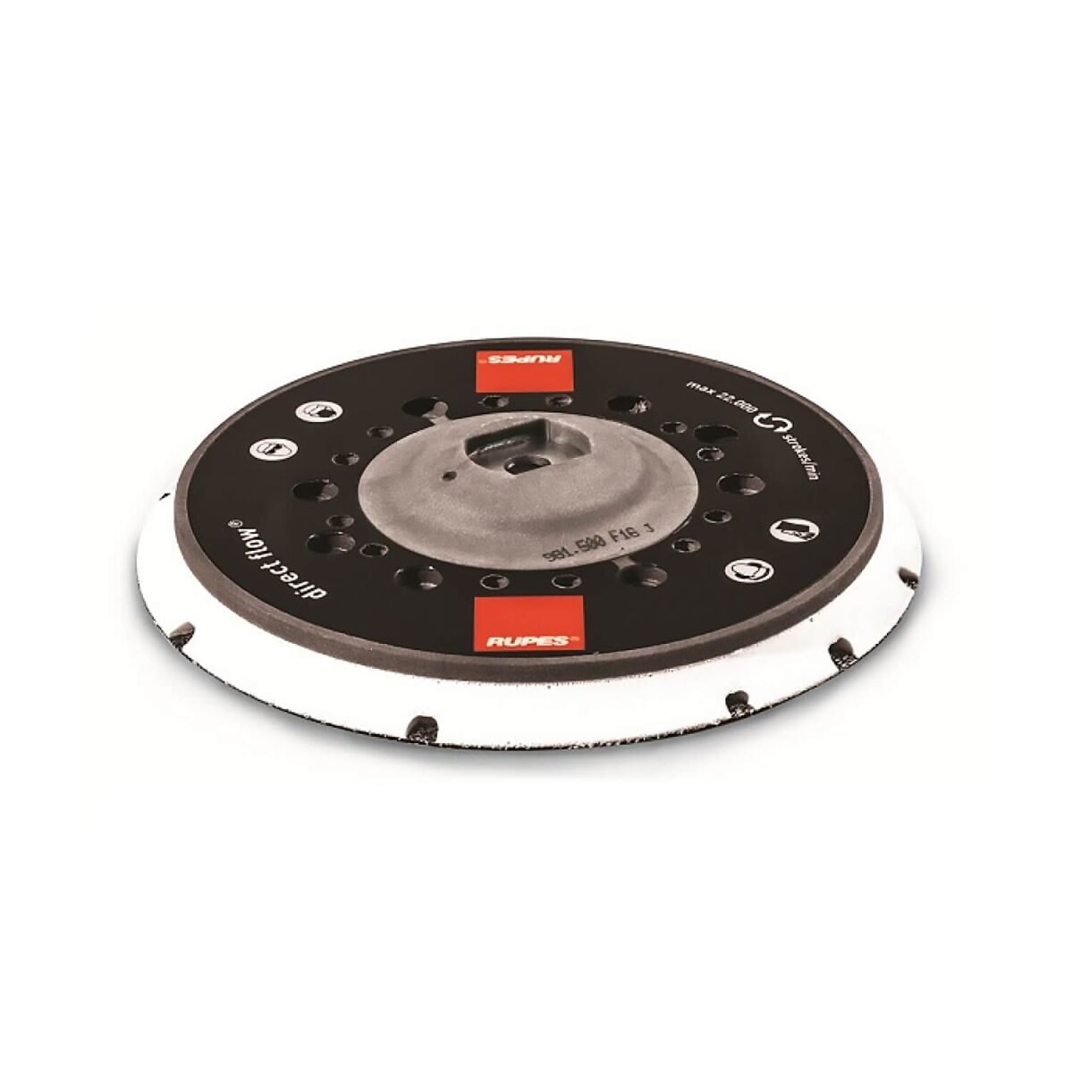 Rupes Mehrloch Klett Stützteller für ER BR RH M8 hart Ø150mm