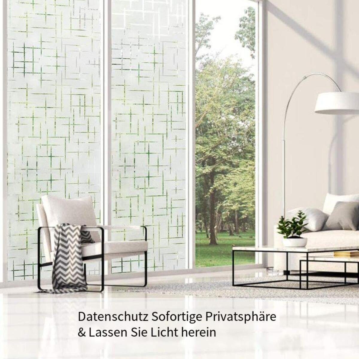 Fensterfolie Fensterfolie Blickdicht Sichtschutzfolie Statisch Haftend 45 * 200 cm, Devenirriche