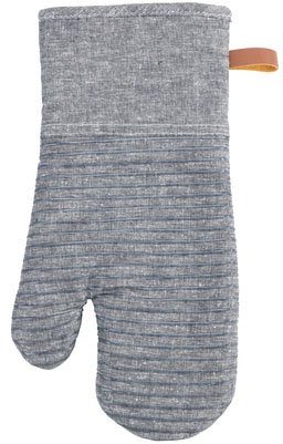WENKO Topfhandschuhe Ada Stripes, (Set, 2-tlg), mit Baumwollinnenseite, 1 Paar, grau