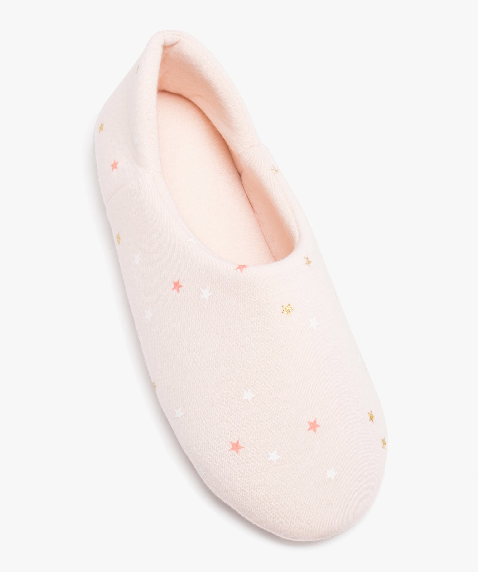 Chaussons femme souples en jersey à motifs rose | GEMO