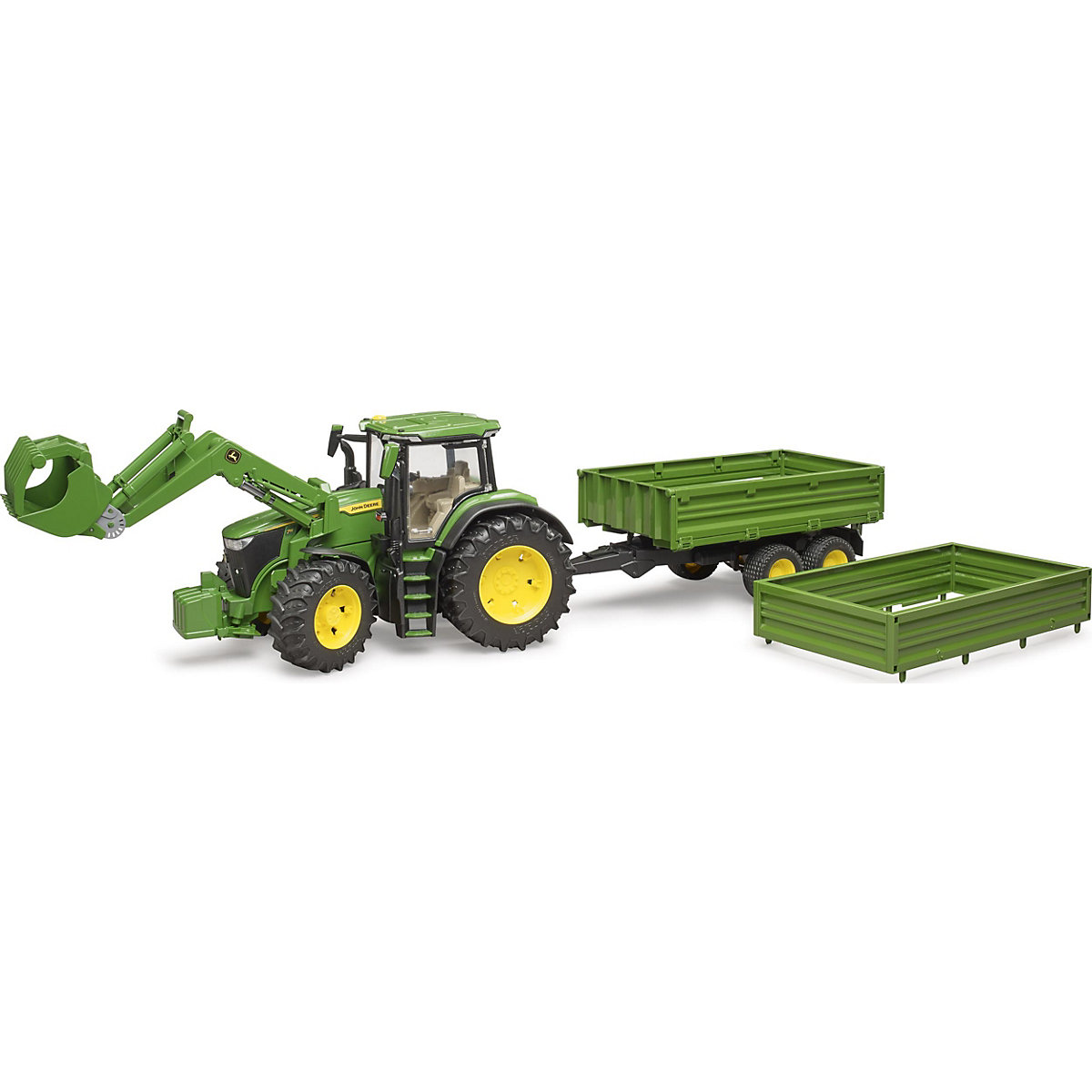 BRUDER Traktor John Deere mit Anhänger 1:16