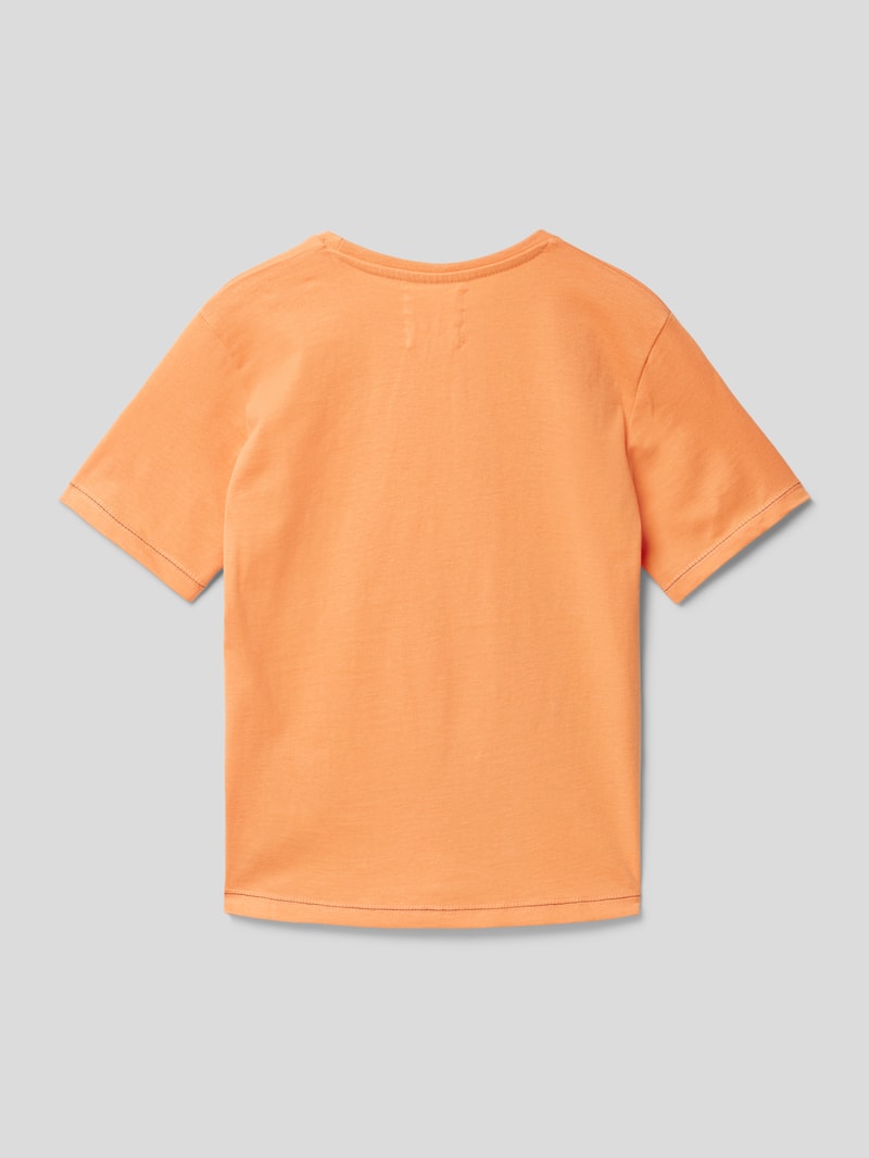 T-Shirt mit Motiv-Print in orange