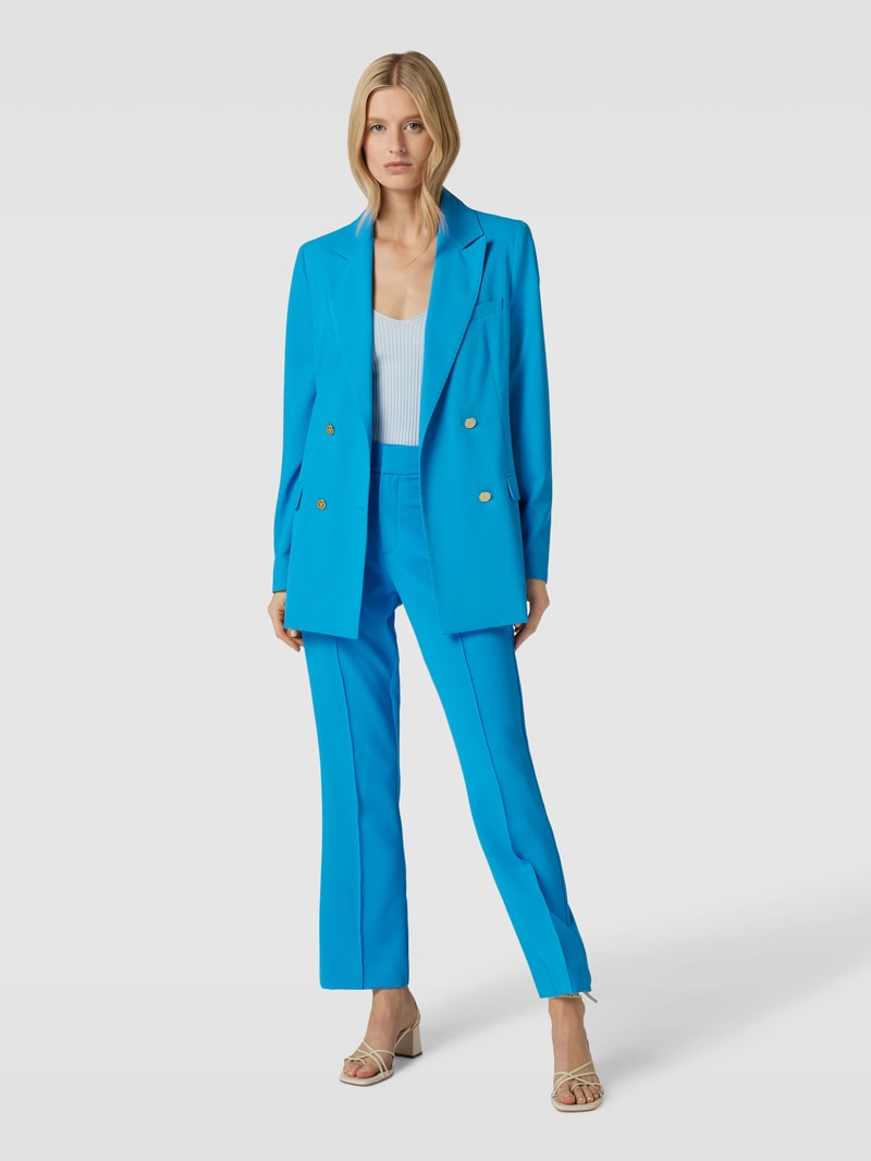 Blazer mit Reverskragen Modell 'Chiara Crepa' in royalblau
