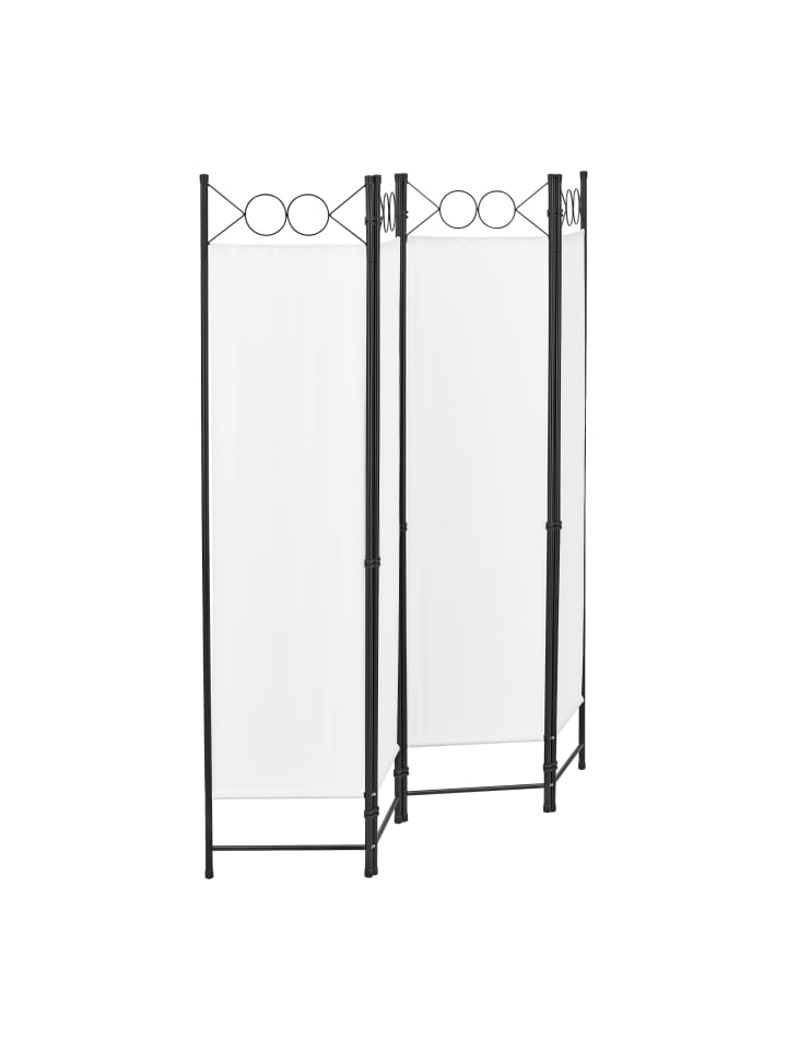 en.casa Raumteiler Saragossa 4-teilig in Weiß (H)171cm (B)160cm günstig kaufen onesize