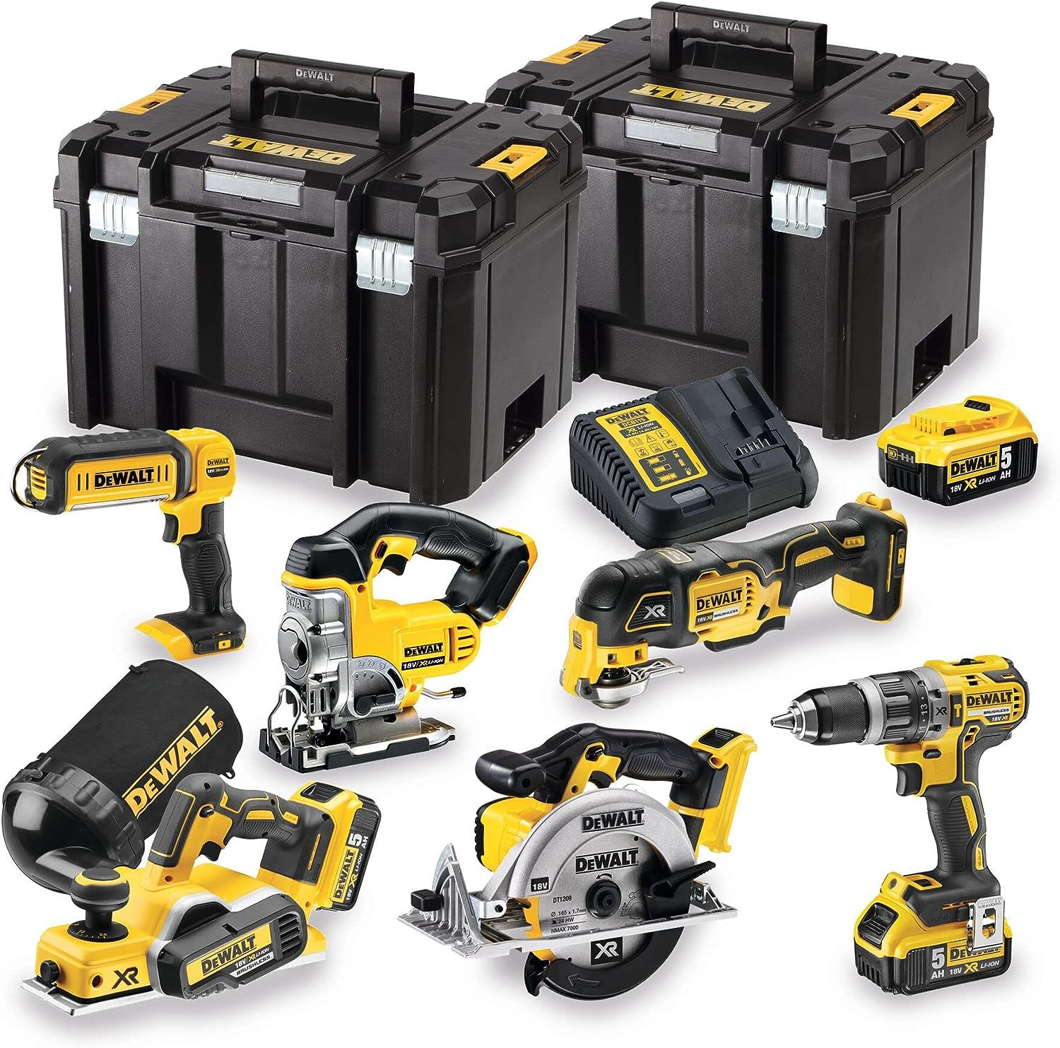 DeWalt 18V Cordless Power Tool Kit, Ideal for Wood Working, DCK665P3T-GB.
