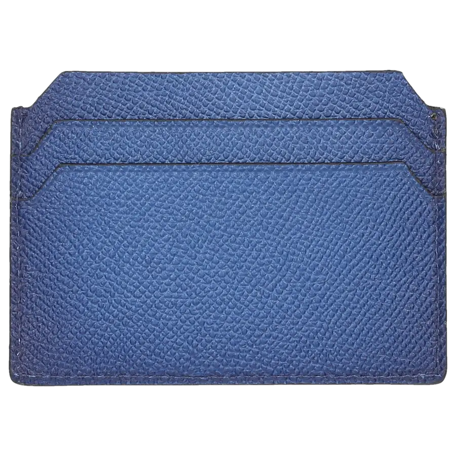 Santoni - Kreditkartenetui 2377 Saffiano - Leder - blau