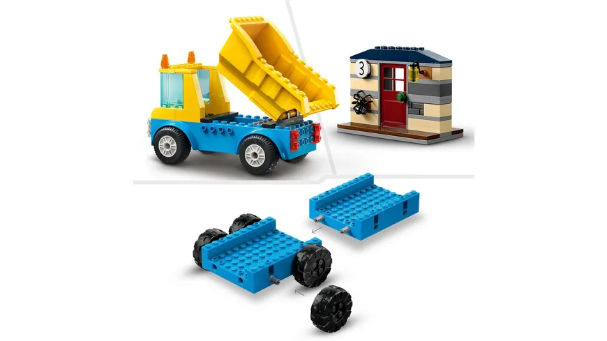 LEGO City 60391 Baufahrzeuge und Kran mit Abrissbirne