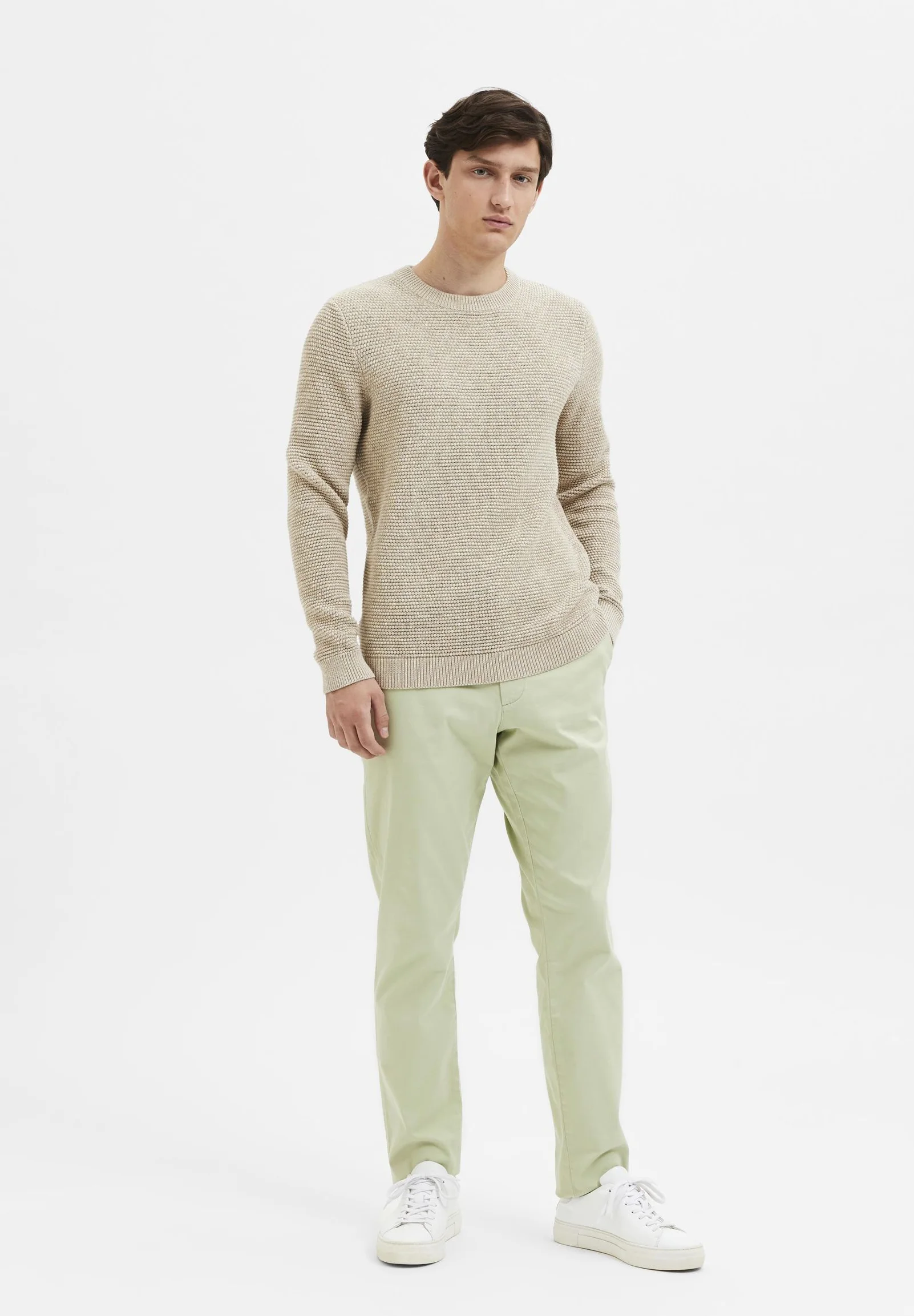 Suéter VINCE LS BUBBLE CREW NECK W NOOS de Selected Homme