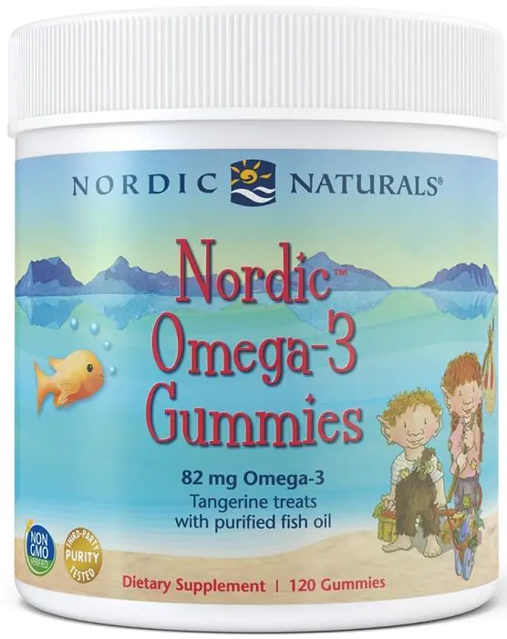 Nordic Naturals Nordic Gummies Tangerine Treats Omega-3 til børn, 120 stk.