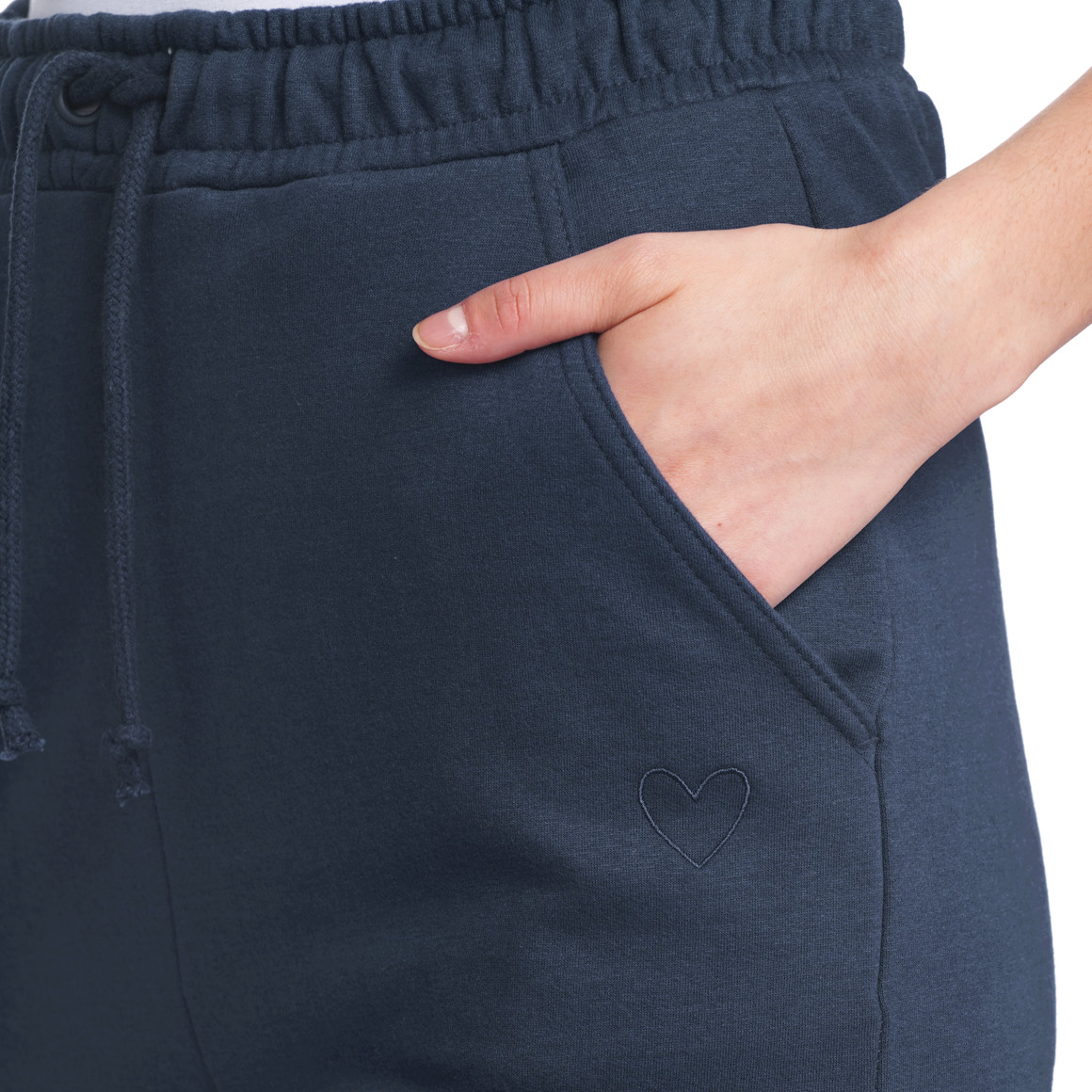 2 Damen Jogginghosen mit Herz-Stickerei