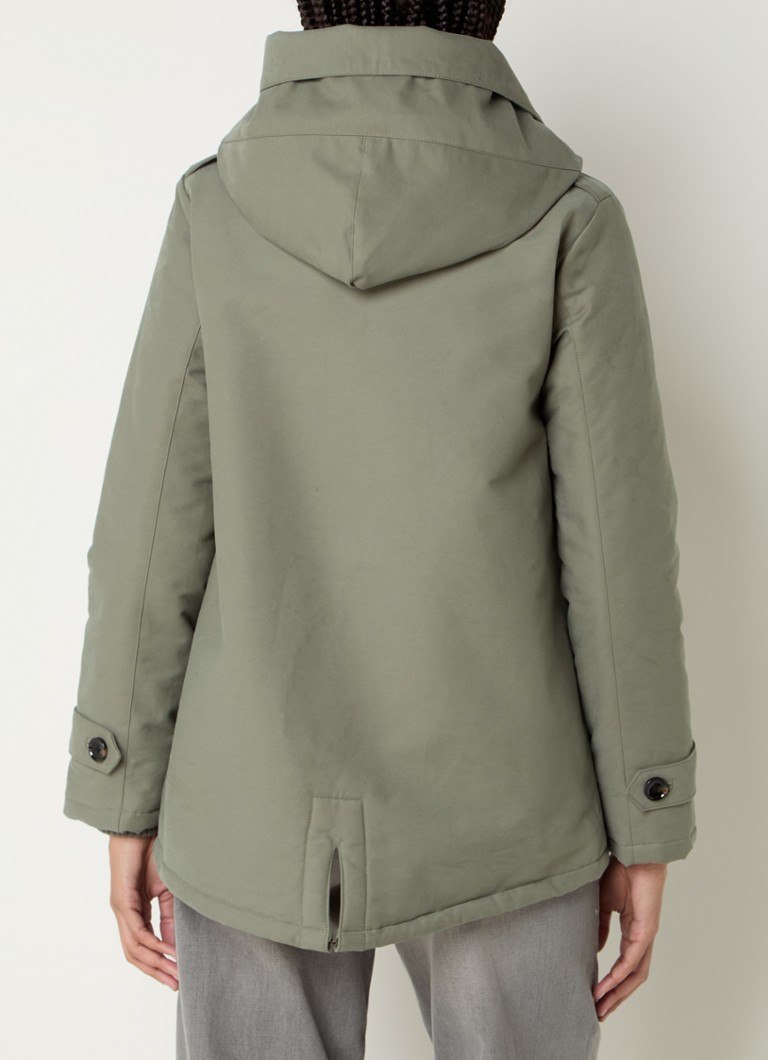 Sessùn Sandison double-breasted parka with hood and side pockets