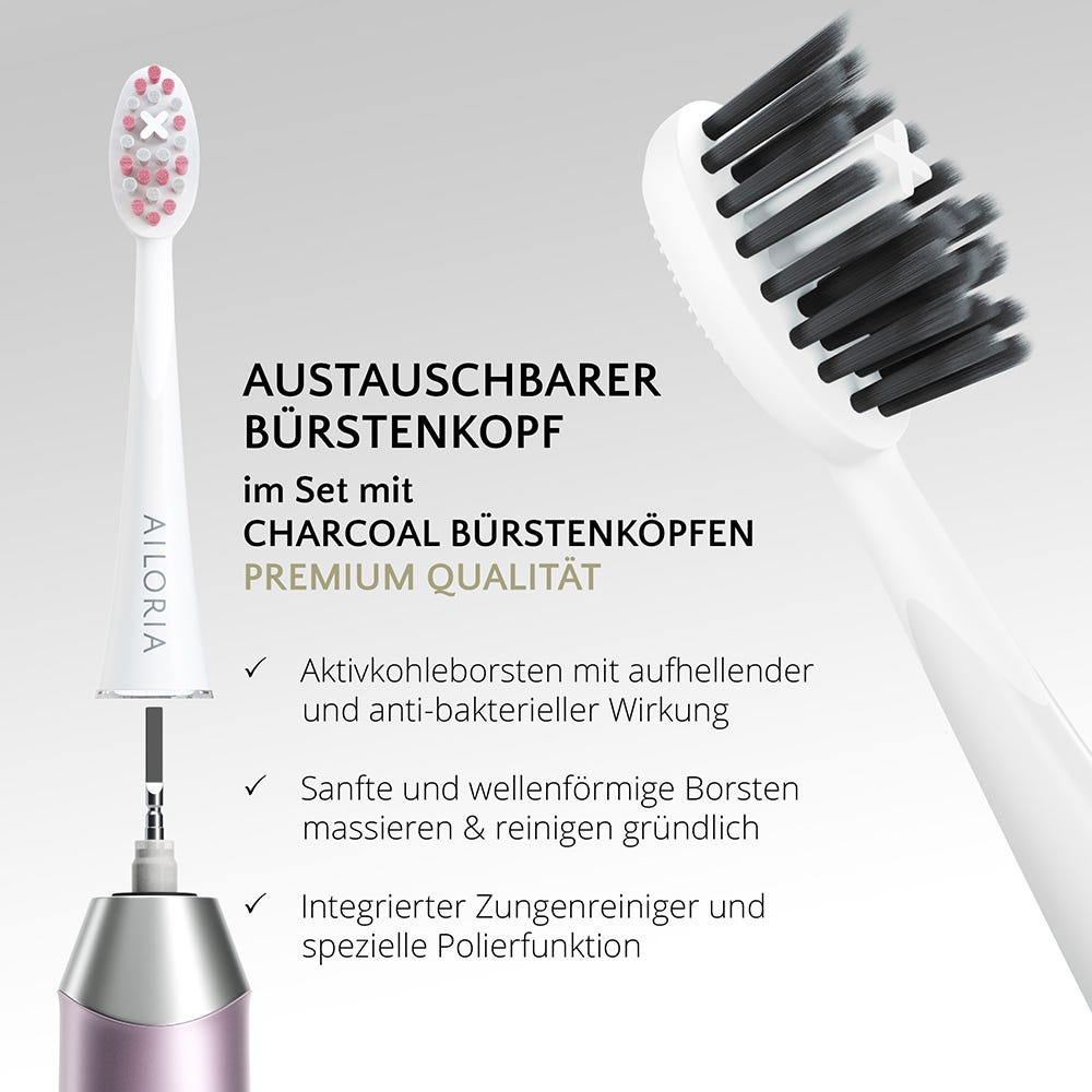 Ailoria Shine Bright Set Schallzahnbürste Rose
