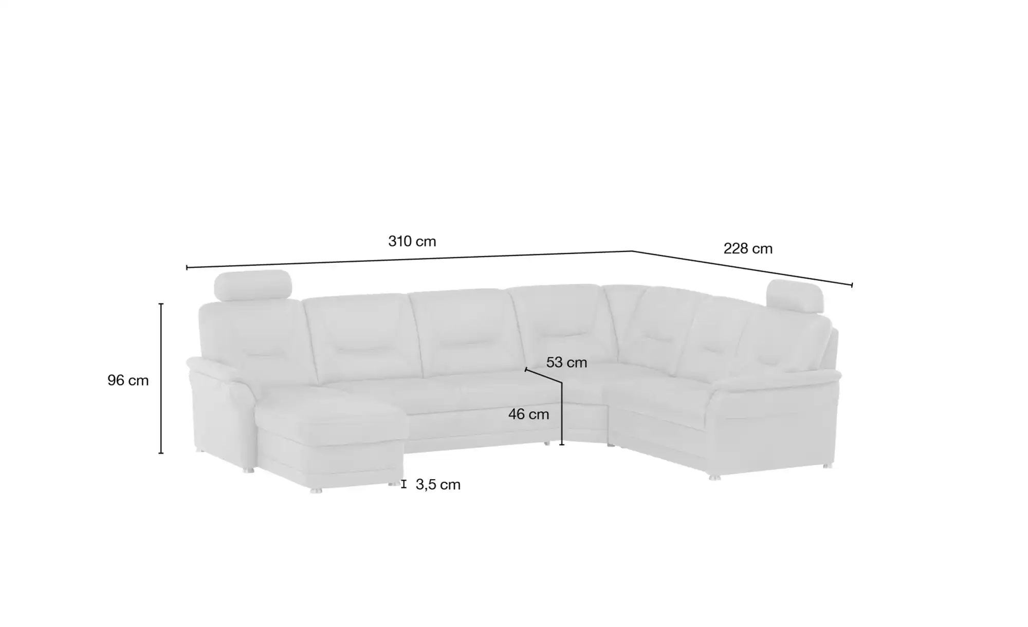 Kollektion Kraft Wohnlandschaft aus Mikrofaser Edda