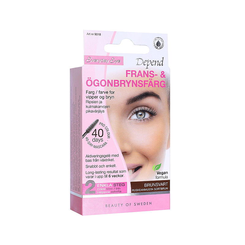 Depend Vippe- & øyenbrynsfarge brunsort Depend