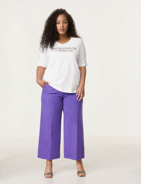 T-Shirt mit verziertem Letterprint