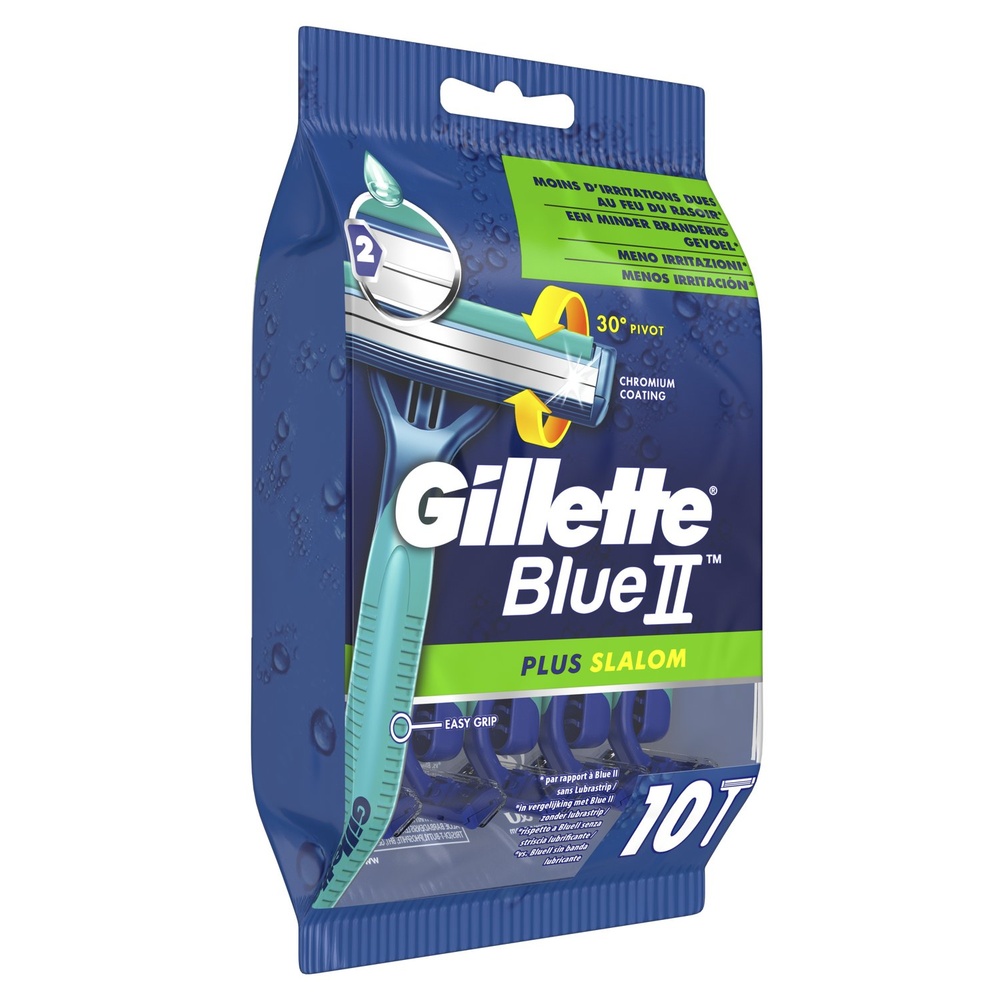 gillette Gillette Blue II Slalom Rasoirs Jetables x 10 Rasoirs Jetables