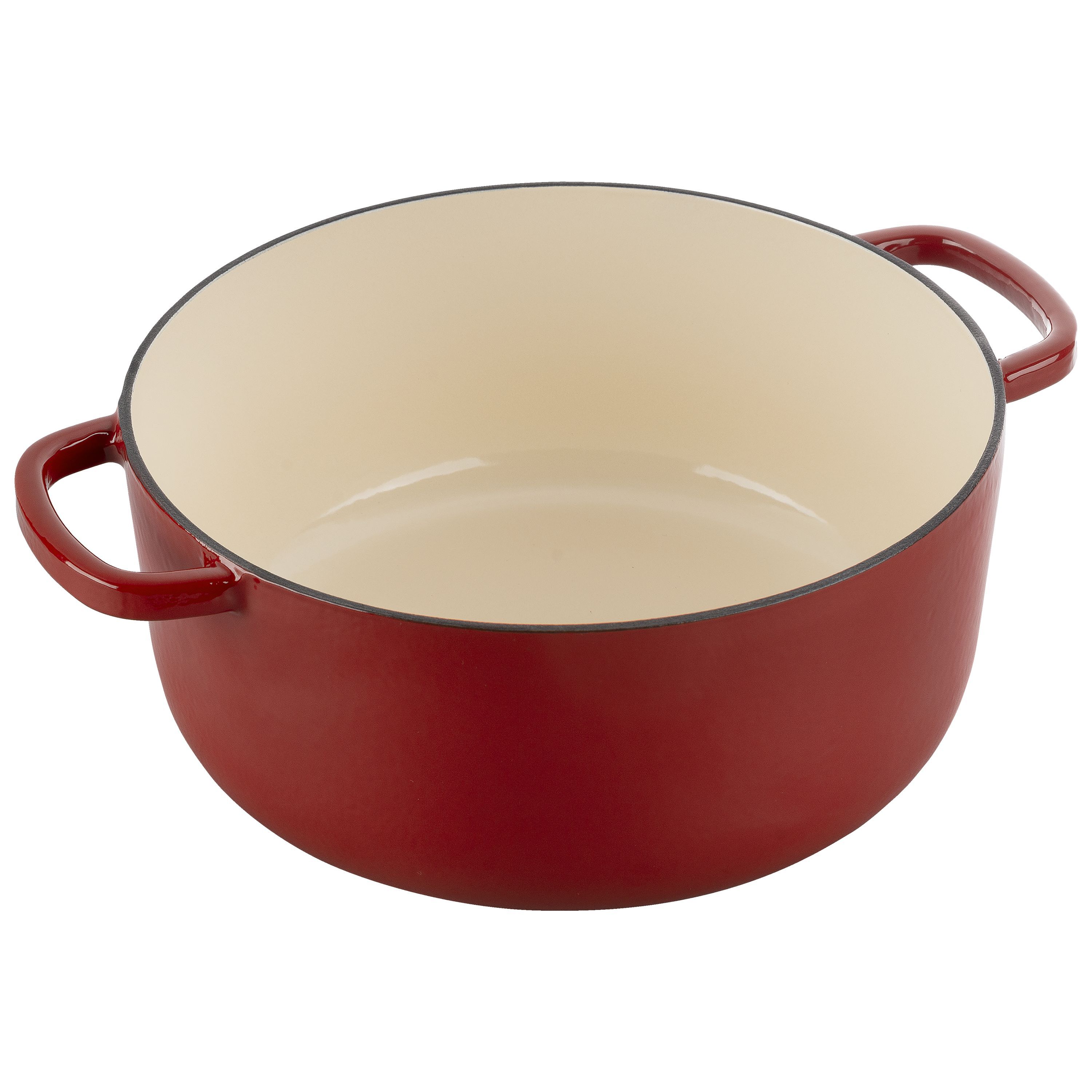Cocotte 28 cm, rund, Rot, Gusseisen