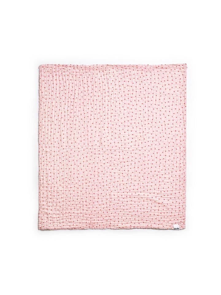 Elodie Details Crinkled Blanket - Sweethearts in Rosa 120 x 120cm günstig kaufen onesize