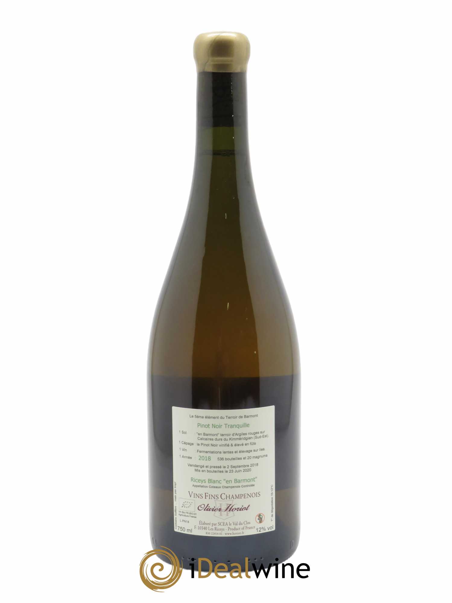 Tranquille en Barmont Olivier Horiot  2018 - Lot de 1 Bouteille