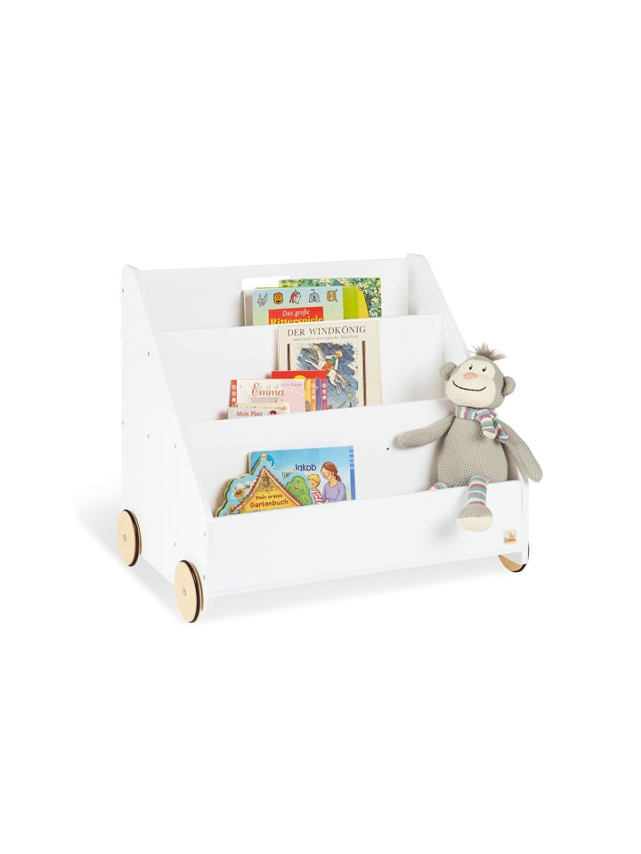 Pinolino Kinder-Bücherregal mit Rollen 