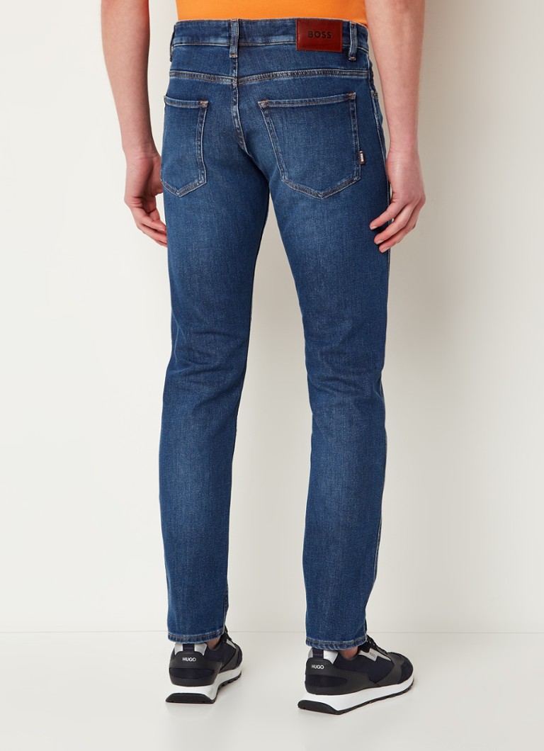 Blugi HUGO BOSS Delaware3 Slim Fit, decolorare închisă