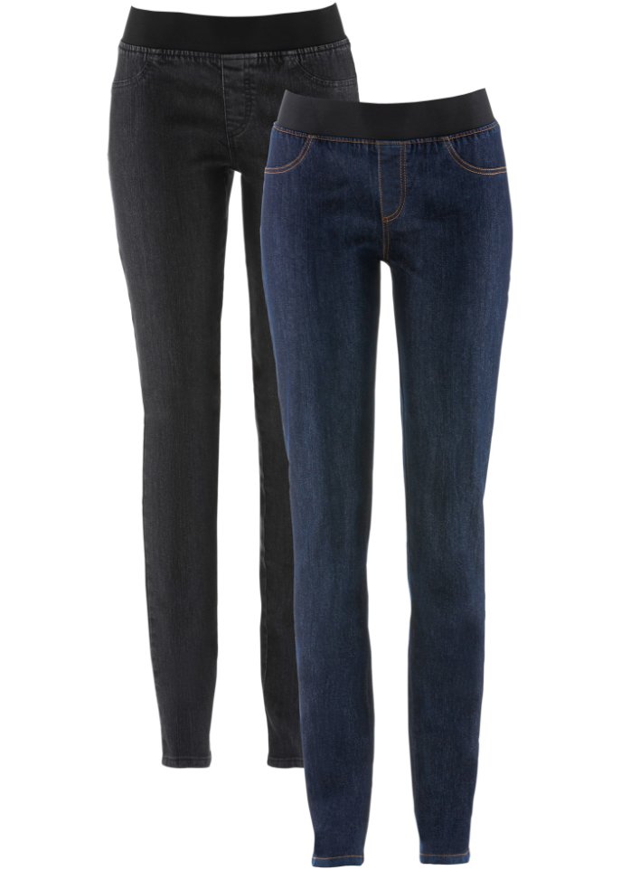 Jeansleggings mit Gummizug (2er-Pack)
